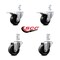 Service Caster 3.5 Inch Phenolic Swivel 7/8 Inch Square Stem Caster Total Lock Brakes SCC, 2PK SCC-SQTTL20S3514-PHS-78-2-S-2 - alternate 2